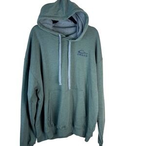 Drake Waterfowl Mens Promo Hoodie Deep Depths Dark Heather Green Camo Lab 2X NEW